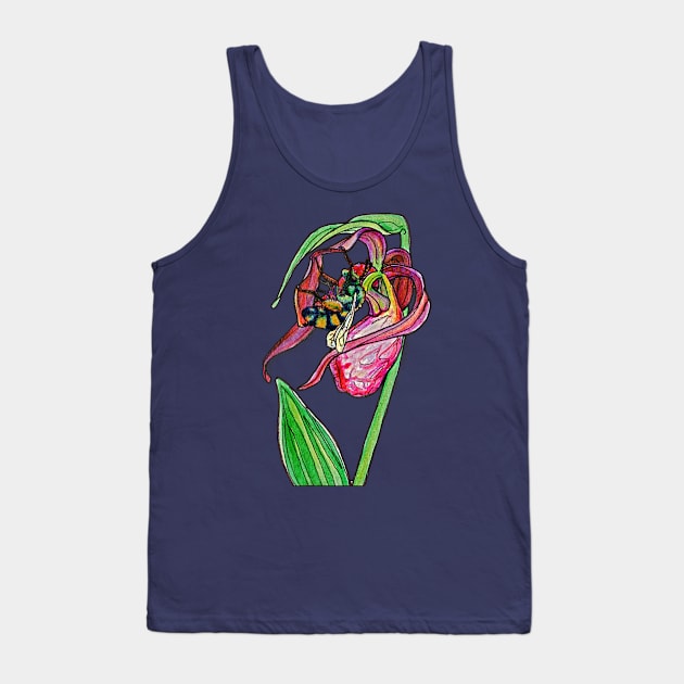 Pink Lady's Slipper Tank Top by ThisIsNotAnImageOfLoss